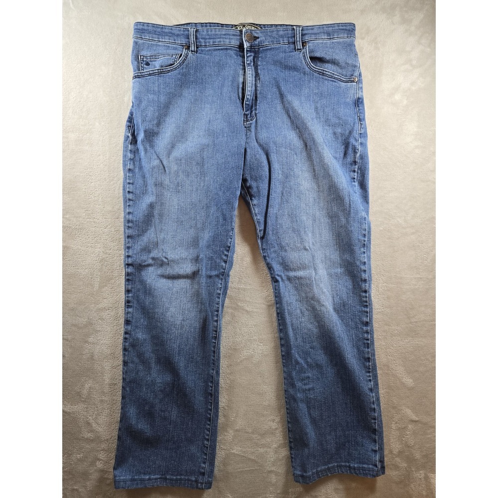 Jack of Spades Mens High‎ Roller Jeans Comfort Fit Straight Leg 42x34 Fit 39x29